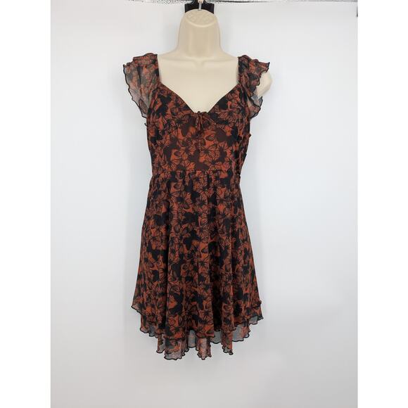 Wild Fable Butterfly Flutter Sleeve Babydoll Fairy Grunge Dress Women's Medium - Picture 1 of 8